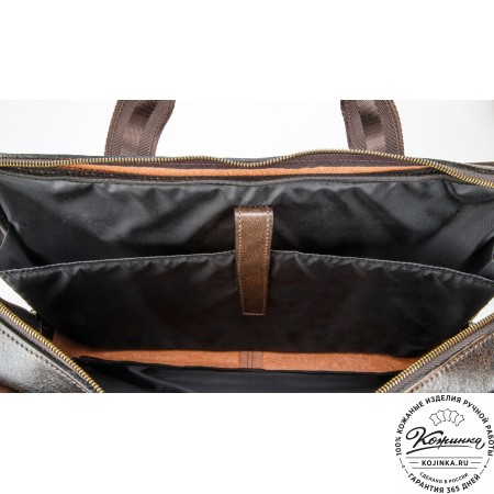 Кожаная мужская сумка-рюкзак "Генри" (коричневый эксклюзив)